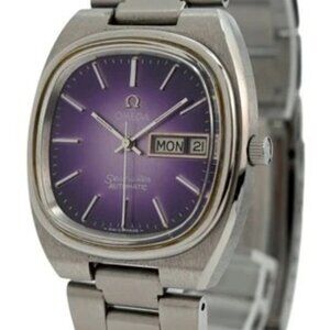 Omega 36mm Men's Vintage Seamaster TV Case Purple Dial 1020 Watch Ref: 166.0213!